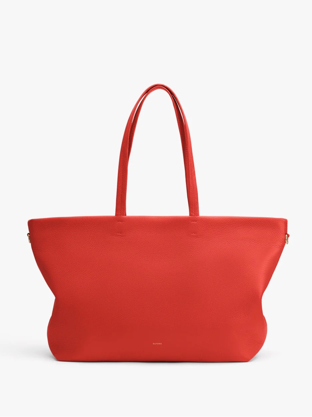 NEW Cuyana classic easy zipper tote Leather chili red